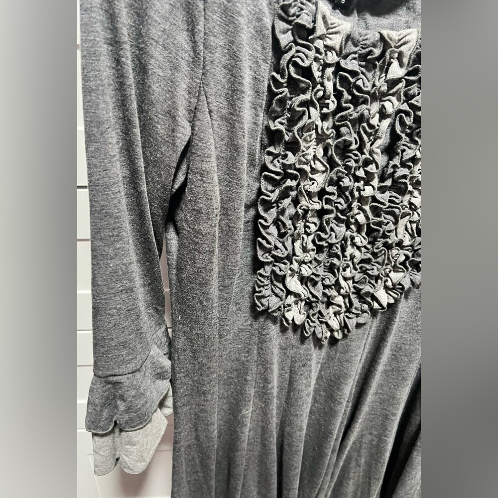 Chris McLaughlin Gray Pullover Stretch 3/4 Sleeve Shift Dress (MB1) - Picture 8 of 10